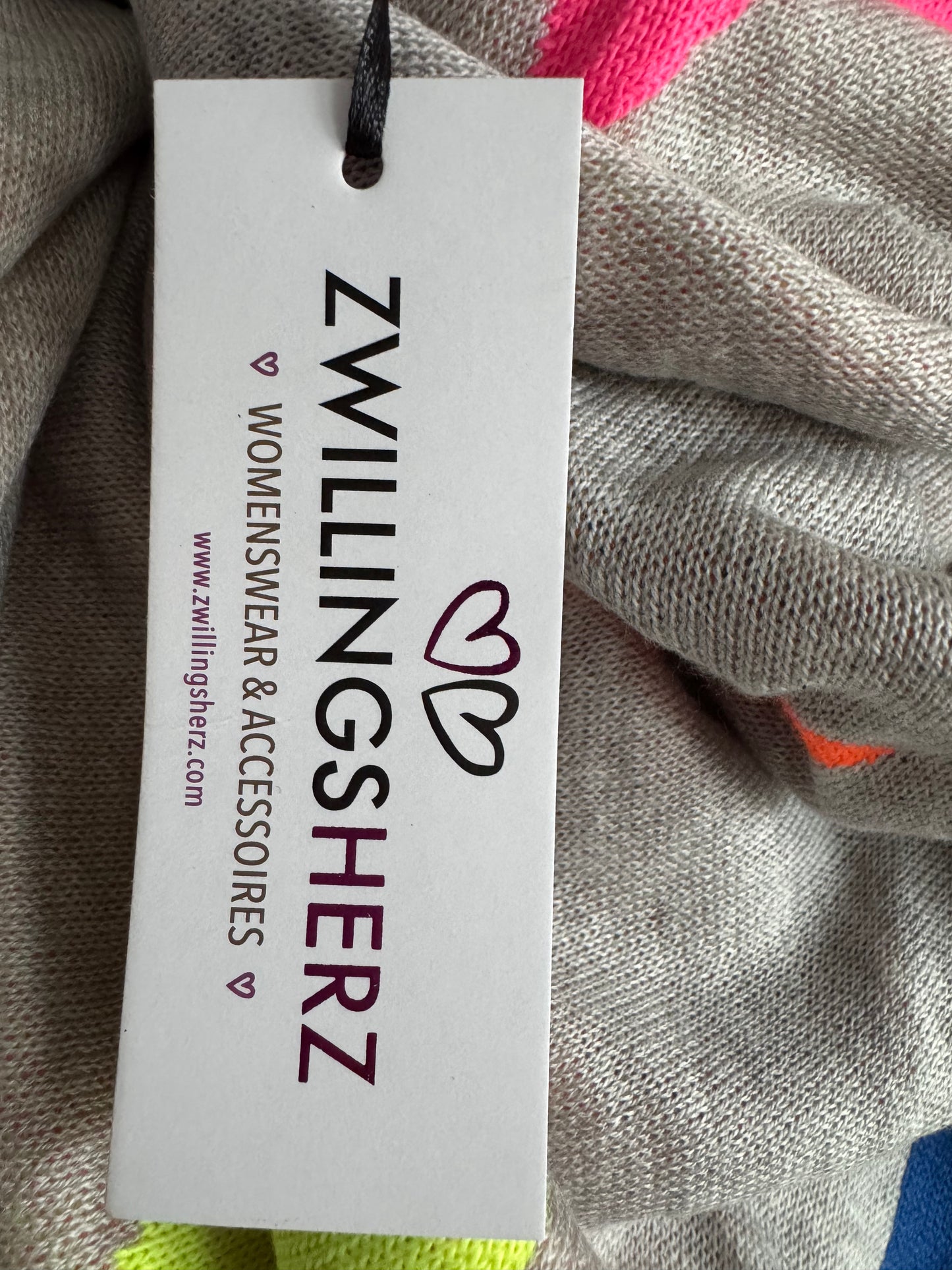 Dreieckstuch Zwillingsherz `Neon Star`