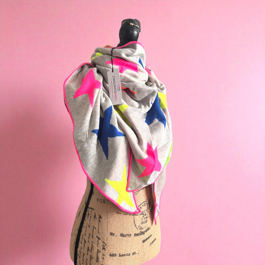 Dreieckstuch Zwillingsherz `Neon Star`