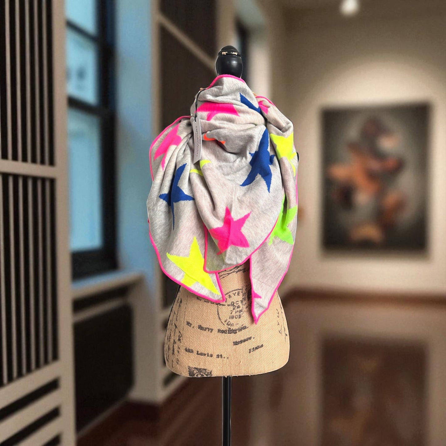 Dreieckstuch Zwillingsherz `Neon Star`