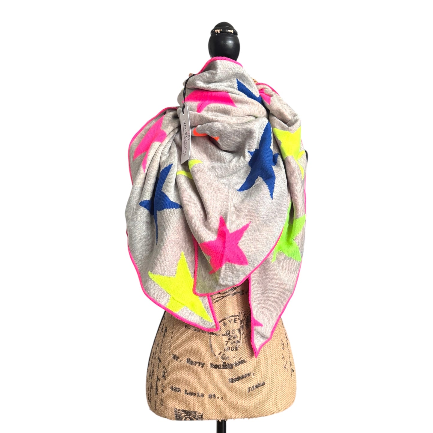 Dreieckstuch Zwillingsherz `Neon Star`