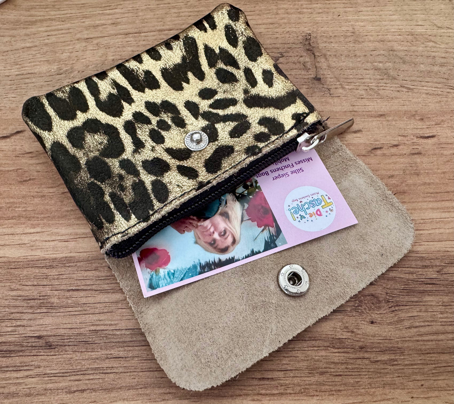 Kleine Geldbörse Leo Metallic